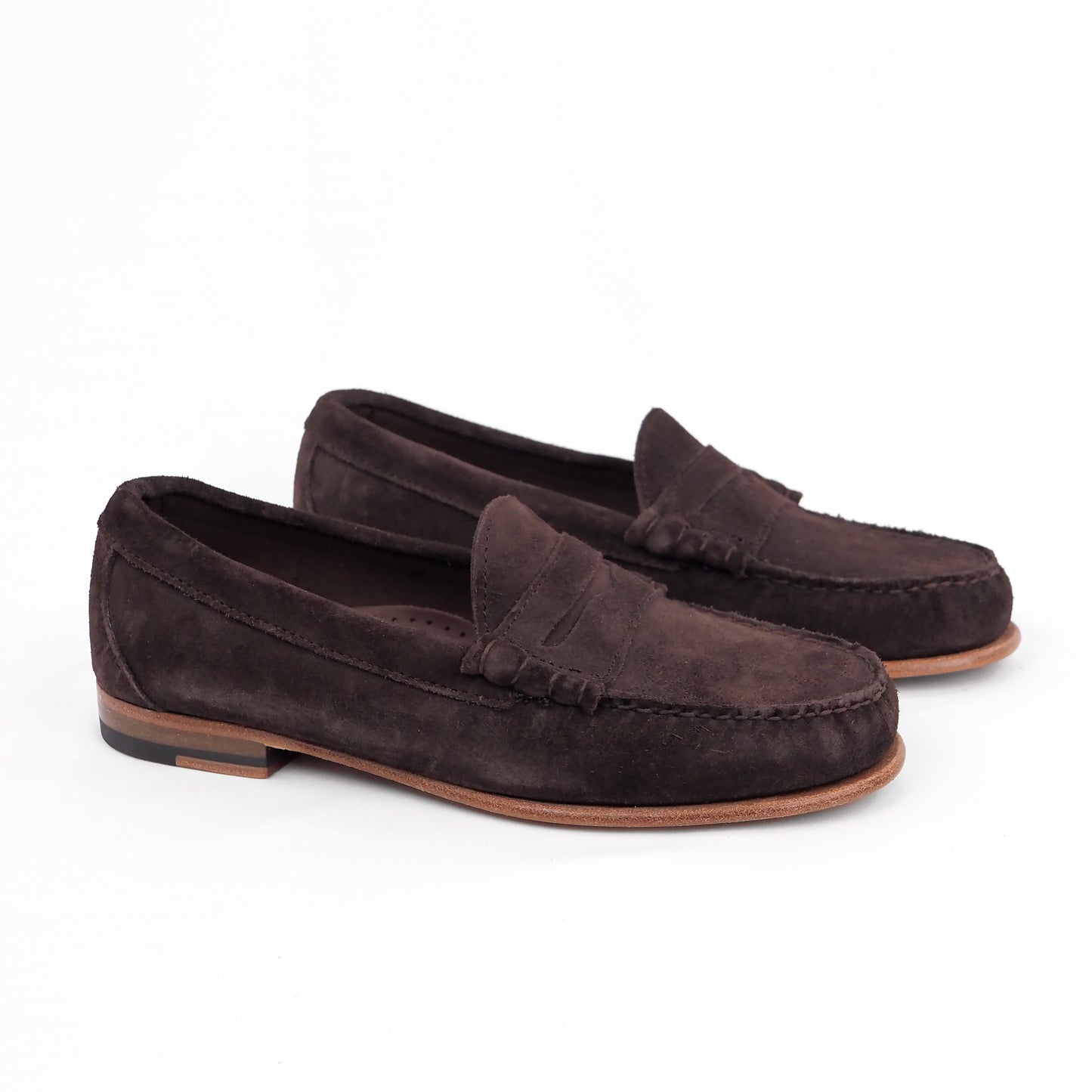 Brown Suede Penny Loafer