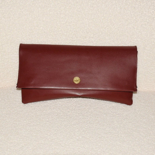 Classic Clutch en cuero liso Rojo Ambiance, vista frontal