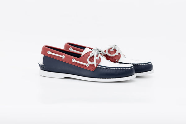 Bayana Boat Shoe Navy-Red-White