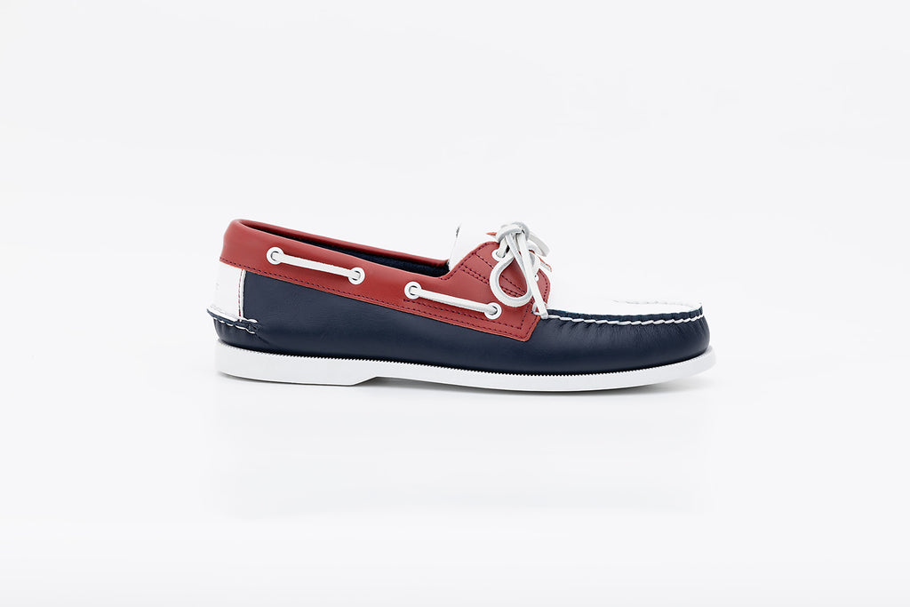 Bayana Boat Shoe Navy-Red-White